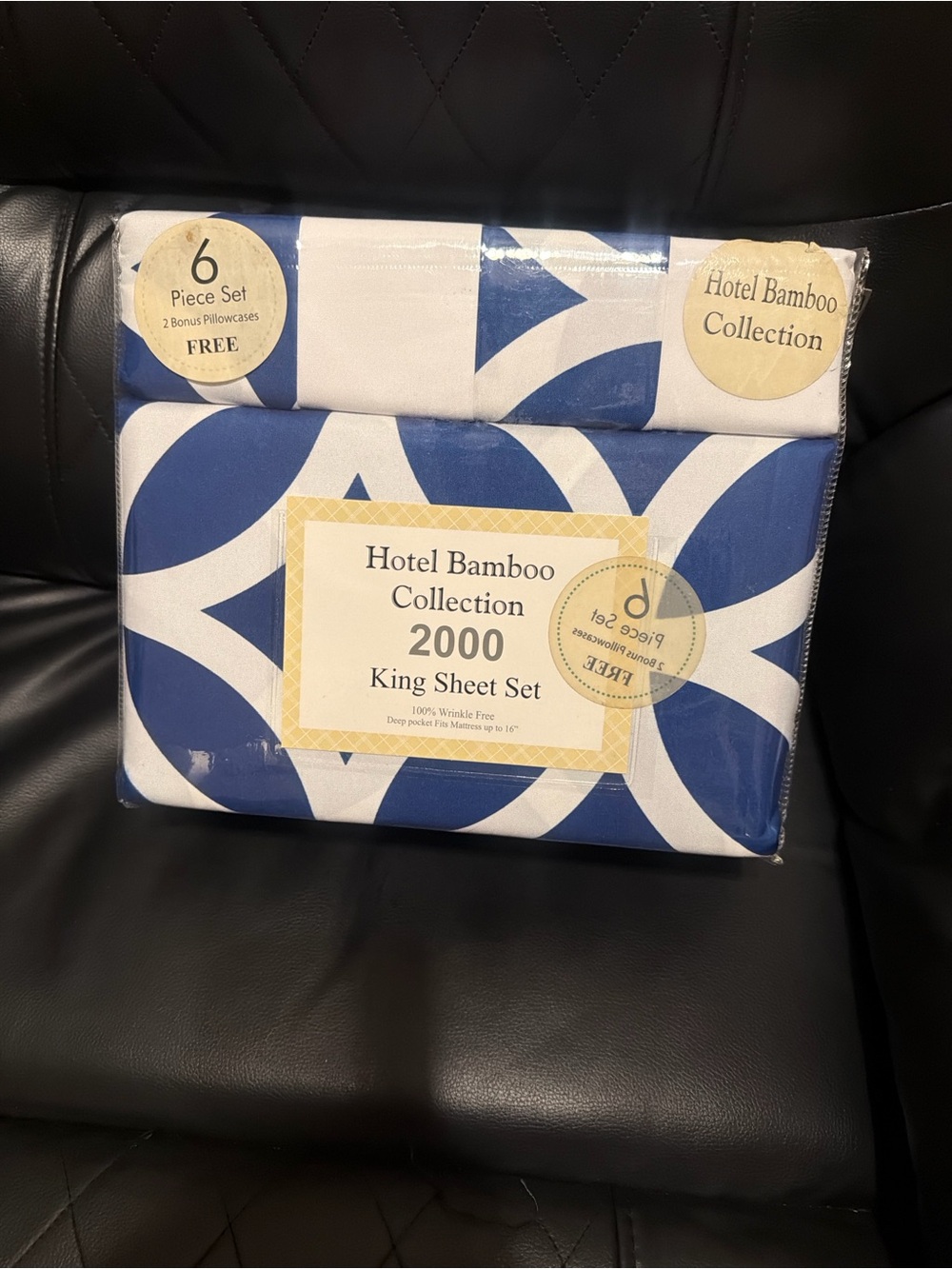 2000 King Sheet Set - Blue and White